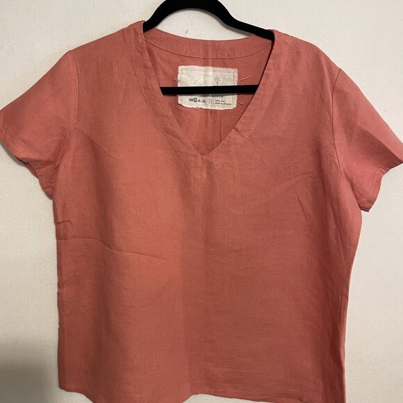 notPERFECTLINEN NPL Large clay linen boxy top - Picture 3 of 8